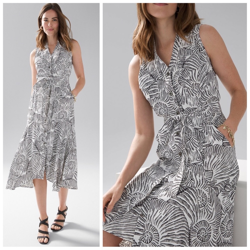 WHBM NWOT Sleeveless Utility Shirtdress